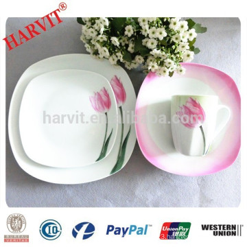 16pcs/18pcs Square Porcelain Dinner Set